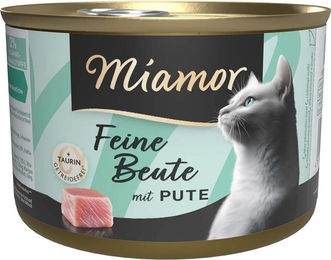 Produktbild von Miamor Feine Beute Katzenfutter Pute mit hohem Fleischanteil 12x185g
