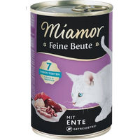 Produktbild von Miamor Feine Beute Katzennassfutter Ente getreidefrei mit hohem Fleischanteil 12 x 400 g - 12 x 400 g