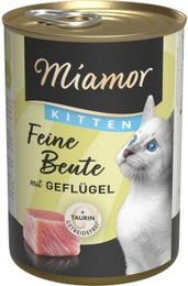 Produktbild von Miamor Feine Beute Kitten Geflügel Katzenfutter 48x400 g getreidefrei mit hohem Fleischanteil - 48 x 400 g