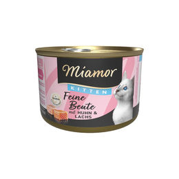 Miamor Feine Beute Kitten Nassfutter Huhn & Lachs 12x 185g getreidefrei mit hohem Fleischanteil – Bild 1 von 1