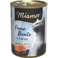 Produktbild von Miamor Feine Beute Lachs Katzenfutter Adult ohne Farb- und Aromastoffe 12x400g