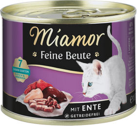 Miamor Feine Beute Nassfutter Ente getreidefrei für adulte Katzen 12 x 185g - 12 x 185 g – Bild 1 von 7