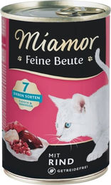 Miamor Feine Beute Nassfutter Rind getreidefrei für adulte Katzen 400g - 12 x 400 g – Bild 1 von 8