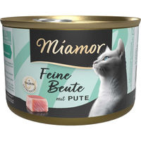 Produktbild von Miamor Feine Beute Pute Katzenfutter mit hohem Fleischanteil 24x185g