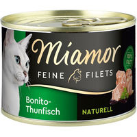 Produktbild von Miamor Feine Filets Bonito-Thunfisch Katzenfutter 24x156g
