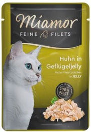 Produktbild von Miamor Feine Filets Huhn in Geflügelgelee Light für Katzen 24x100 g - 24 x 100 g