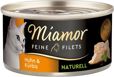 Produktbild von Miamor Feine Filets Huhn und Kürbis Katzen Nassfutter 24x80g