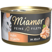 Produktbild von Miamor Feine Filets Huhn und Lachs in Gelee 24x100 g Katzenfutter