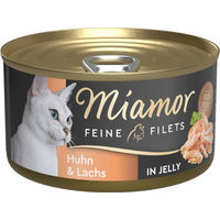 Produktbild von Miamor Feine Filets Huhn und Lachs in Gelee Katzenfutter Adult 24 x 100 g - 24 x 100 g