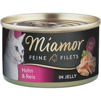 Produktbild von Miamor Feine Filets Huhn und Reis Stückchen in Gelee Katzen Adult 24x100 g - 24 x 100 g
