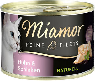 Produktbild von Miamor Feine Filets Huhn und Schinken Katzenfutter 24x156g