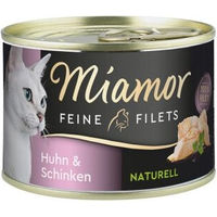 Produktbild von Miamor Feine Filets Huhn und Schinken Stückchen in Gelee für Katzen 12x156 g - 12 x 156 g