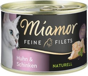 Produktbild von Miamor Feine Filets Huhn und Schinken Stückchen in Gelee für Katzen 24x156 g - 24 x 156 g