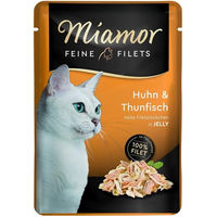 Produktbild von Miamor Feine Filets Huhn und Thunfisch in Gelee Katzen Nassfutter 24 x 100 g - 24 x 100 g