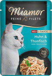 Miamor Feine Filets Huhn und Thunfisch in Sauce Katzenfutter Adult 24 x 100 g - 6 x 100 g – Bild 1 von 4