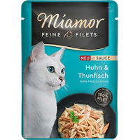 Produktbild von Miamor Feine Filets Huhn und Thunfisch in Sauce Katzenfutter Adult 24 x 100 g - 6 x 100 g