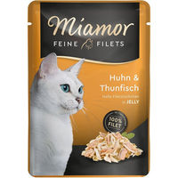 Produktbild von Miamor Feine Filets Huhn und Thunfisch Katzenfutter Adult 24x100g