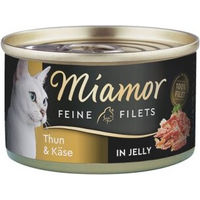 Produktbild von Miamor Feine Filets in Gelee Heller Thunfisch und Käse Katzen Adult 96x100 g - 96 x 100 g
