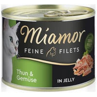 Produktbild von Miamor Feine Filets in Gelee Thunfisch und Gemüse Katzenfutter 48x185 g - 48 x 185 g