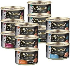 Miamor Feine Filets in Jelly Mixpaket für Katzen Adult 24 x 100g - 12 x 100 g – Bild 1 von 3