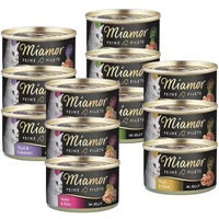 Produktbild von Miamor Feine Filets in Jelly Sparpaket Mixpaket 2 mit 4 Sorten für Katzen Adult 24 x 100 g - 12 x 100 g