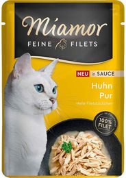 Miamor Feine Filets in Sauce Huhn Pur Katzenfutter Adult 24x100g – Bild 1 von 2