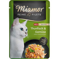 Produktbild von Miamor Feine Filets in Sauce Thunfisch Katzenfutter Adult 24x100g