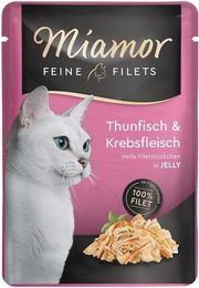 Miamor Feine Filets Katzen Nassfutter Thunfisch in Krebsjelly 24 x 100 g - 24 x 100 g – Bild 1 von 5