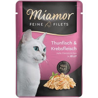 Produktbild von Miamor Feine Filets Katzen Nassfutter Thunfisch in Krebsjelly 24 x 100 g - 24 x 100 g
