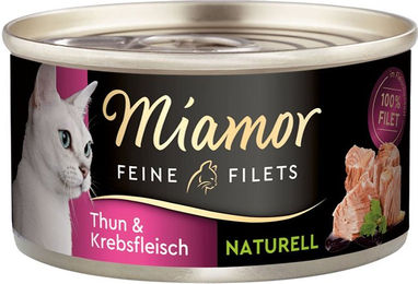 Produktbild von Miamor Feine Filets Katzenfutter Thunfisch und Krebsfleisch 24x80g