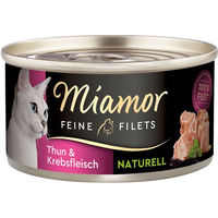 Produktbild von Miamor Feine Filets Katzenfutter Thunfisch und Krebsfleisch 24x80g