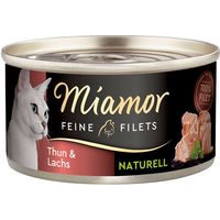 Produktbild von Miamor Feine Filets Nassfutter für Katzen Adult Thunfisch und Lachs 24x80g
