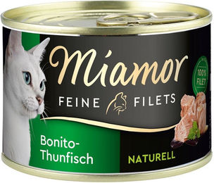 Produktbild von Miamor Feine Filets Naturell Bonito-Thunfisch Katzenfutter 12x156g