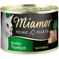Produktbild von Miamor Feine Filets Naturell Bonito-Thunfisch Katzenfutter 12x156g