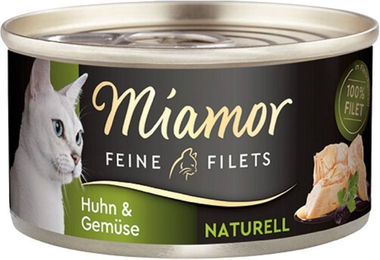 Miamor Feine Filets Naturell Huhn & Gemüse Katzen Nassfutter Dose 24 x 80 g - 24 x 80 g – Bild 1 von 4