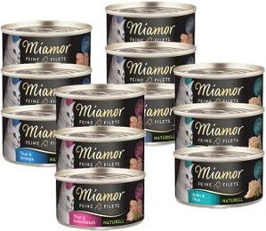 Miamor Feine Filets naturell Katzen Nassfutter Mixpaket 12x80g - 12 x 80 g – Bild 1 von 2