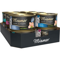 Produktbild von Miamor Feine Filets naturell Mixtray für Katzen 24x80g