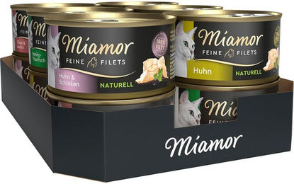 Produktbild von Miamor Feine Filets naturell Mixtray Katzenfutter 24x80g