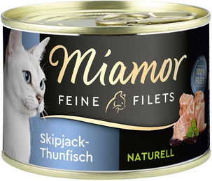 Produktbild von Miamor Feine Filets Naturell Skipjack-Thunfisch Katzenfutter 12x156g
