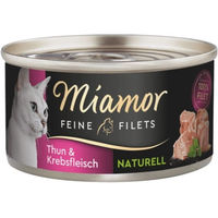 Produktbild von Miamor Feine Filets Naturell Thunfisch für Katzen 24 x 80 g - 24 x 80 g