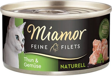 Miamor Feine Filets Naturell Thunfisch mit Gemüse Katzenfutter Adult 24 x 80 g - 24 x 80 g – Bild 1 von 4