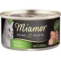 Produktbild von Miamor Feine Filets Naturell Thunfisch mit Gemüse Katzenfutter Adult 24 x 80 g - 24 x 80 g
