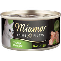 Produktbild von Miamor Feine Filets naturell Thunfisch und Gemüse Katzenfutter für Senioren 48x80g