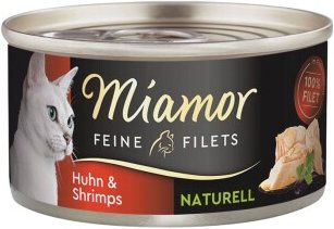 Produktbild von Miamor Feine Filets Naturelle Huhn und Shrimps Katzenfutter 96x80 g
