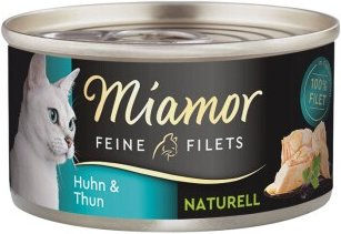 Produktbild von Miamor Feine Filets Naturelle Huhn und Thunfisch Katzenfutter für Senior Katzen 48x80 g - 48 x 80 g