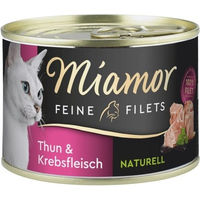 Produktbild von Miamor Feine Filets Naturelle Thunfisch und Krebsfleisch Katzenfutter für alle Altersstufen 12 x 156 g - 12 x 156 g