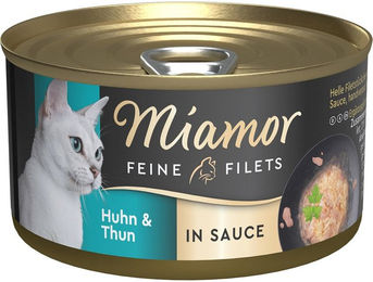 Produktbild von Miamor Feine Filets Stückchen in Sauce Huhn und Thunfisch 48x85g für Katzen