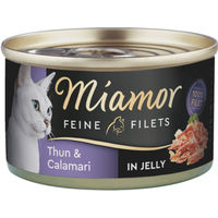 Produktbild von Miamor Feine Filets Thunfisch für Katzen Adult 24 x 100 g in Gelee - 24 x 100 g