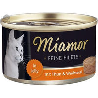 Produktbild von Miamor Feine Filets Thunfisch in Gelee Katzenfutter Adult 24 x 100 g - 24 x 100 g