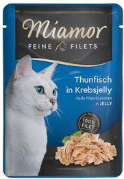 Produktbild von Miamor Feine Filets Thunfisch in Krebsjelly Katzenfutter 48x100 g - 48 x 100 g